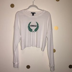 Long sleeve cropped sweater
